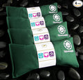 Yoga Eye Pillows - Unscented Eye Pillows - Namaste Hot Cold for Stress, Meditation, Spa, Relaxation Gifts - Made in USA Set of 4 - Green