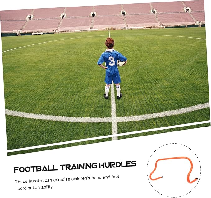 5pcs Football Training Hurdles for Agility and Flexibility High Outdoor Training Racks Orange for Soccer Football and Athletic Speed Exercises