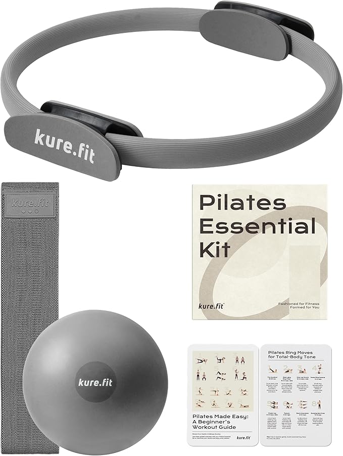Pilates Kit for Women – Home Pilates Equipment Set with Ring, Ball & Resistance Bands | Pilates Starter Kit with Accessories in Gift Box