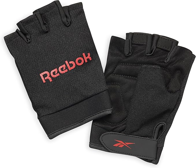 Reebok Classic Fingerless Gloves Lightweight Fitness & Weight Lifting Gloves for Training
