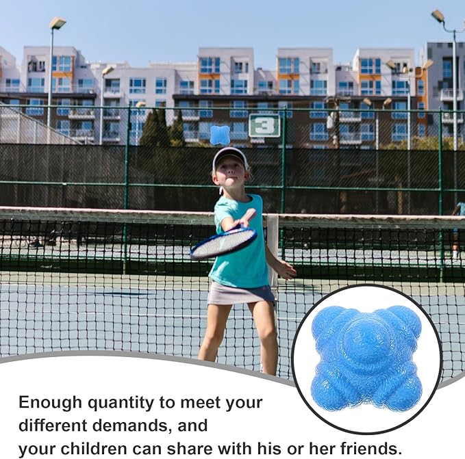 6pcs Hexagonal Reaction Balls Agility Trainer TPR Fitness Balls for Hand Eye Coordination Speed Reflex Training Baseball Accessories