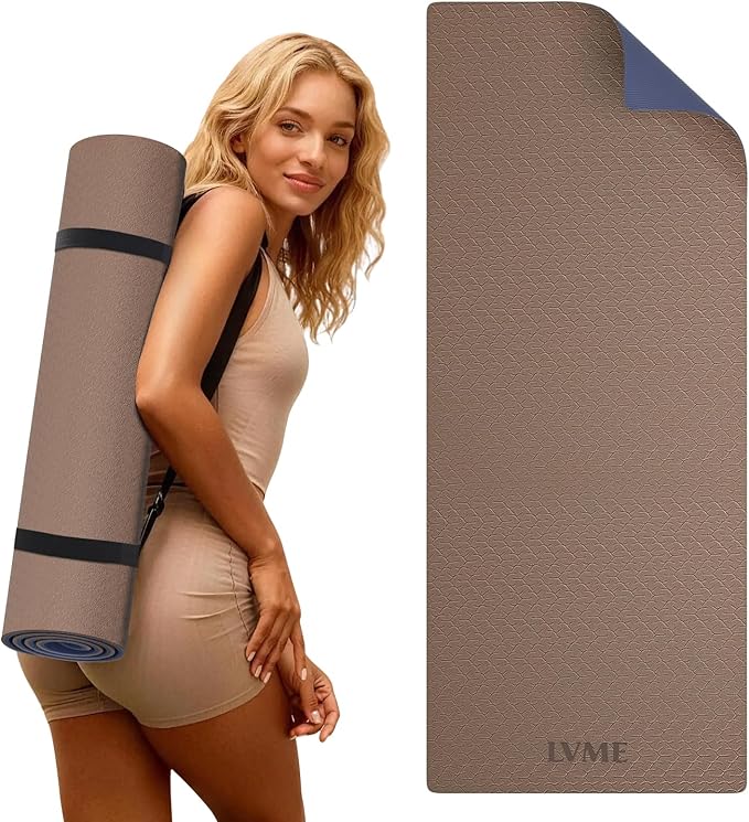 Extra Thick Yoga Mat -0.4Inch(10mm),Non-Slip Yoga Mat, 72"x24" Exercise & Fitness Mat with Carrying Strap, Workout Mats for Yoga, Pilates and Floor Exercise
