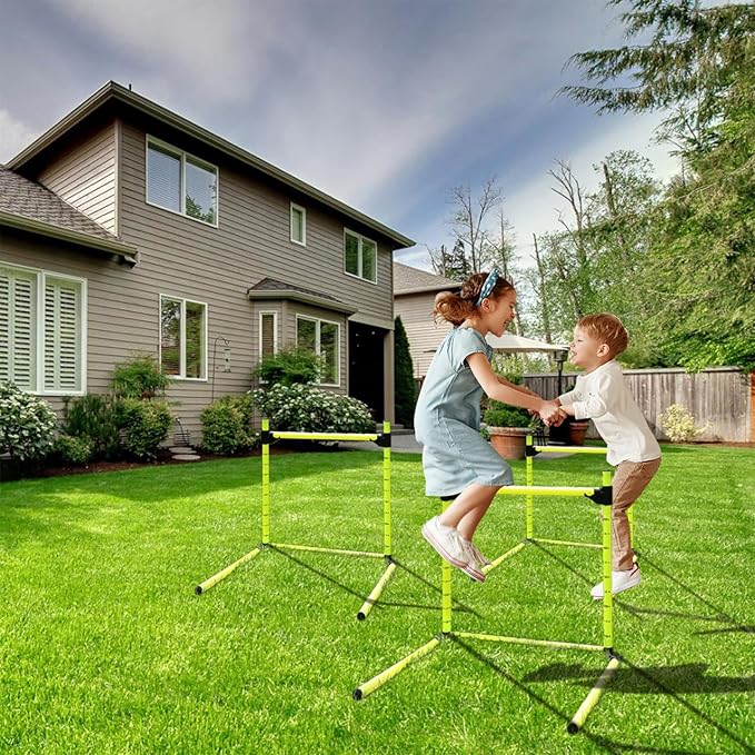 Hurdles Adjustable with Scale Detachable Agility Training Equipment for Athletic Jumping Speed Drills Track Soccer Football Indoor Outdoor