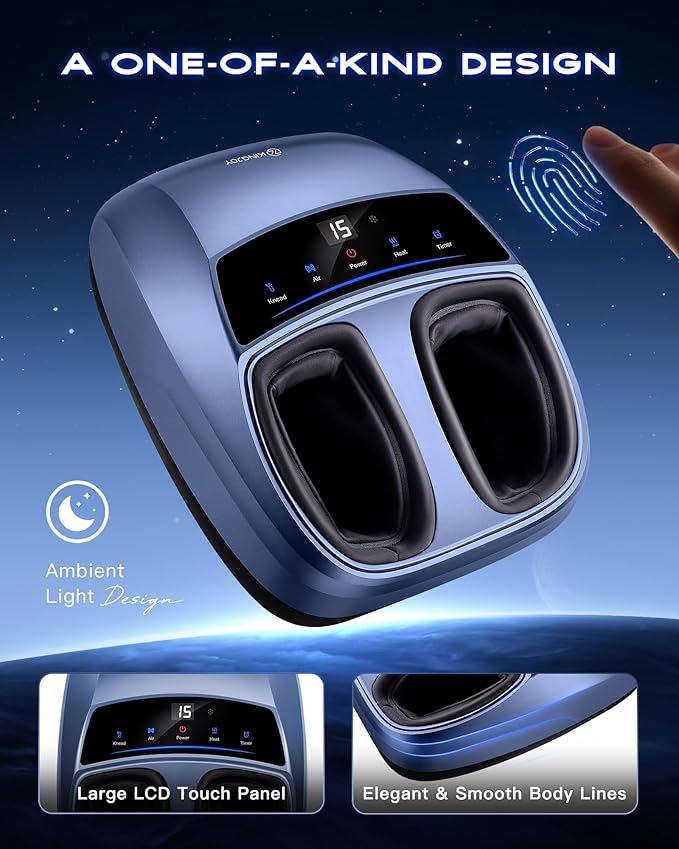 KINGJOY Foot Massager with Heat - Professional Shiatsu Deep Kneading for Neuropathy & Plantar Fasciitis Relief | 2026 Upgraded Model