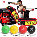 Boxing Reflex Ball for Adults and Kids, 4 Levels Boxing Ball with Adjustable Headbands, Perfect for Reaction, Agility, Punching Speed, Fight Skill and Hand Eye Coordination Training