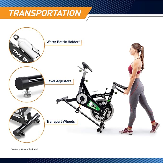 Marcy Club Revolution Bike Cycle Trainer for Cardio Exercise, Multiple Colors Available