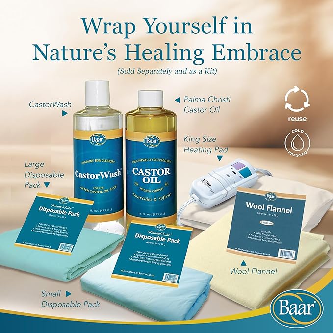 Baar Cold-Pressed, Cold-Processed, Hexane Free Castor Oil, 4 Ounces
