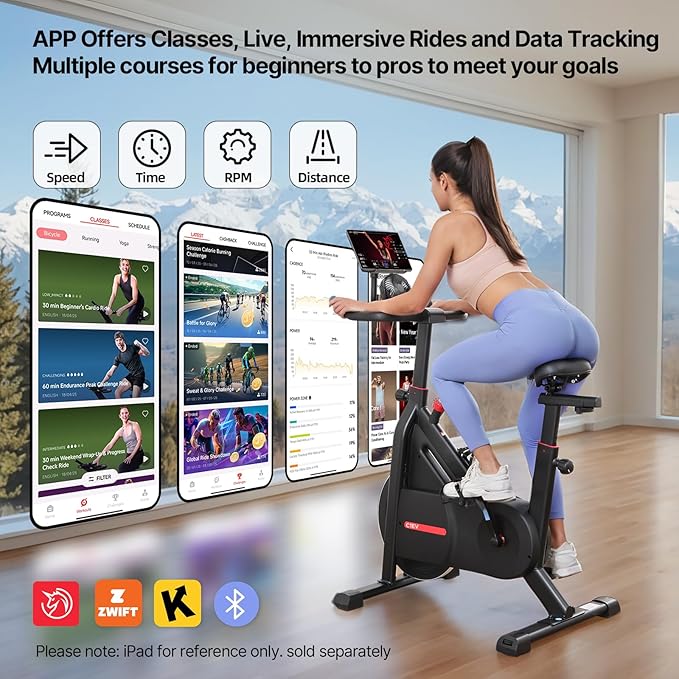 YESOUL Exercise Bike for Home, Self Powered Fan Stationary Bike with Dynamic LED Light Effects, Pro Livestreaming Classes, Smart Exclusive App, 300 LBS Magnetic Resistance Indoor Stationary Cycling Workout Bike for Home