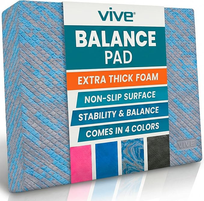 Vive Balance Pad - Foam Large Yoga Mat Trainer for Physical Therapy, Stability Workout, Knee and Ankle Exercise, Strength Training, Rehab - Chair Cushion for Adults, Kids, and Travel