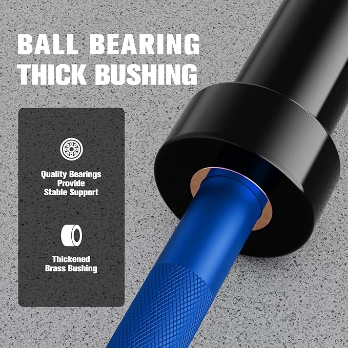 RITFIT Olympic Barbell 4ft/6ft - 2 Inch Weight Bar for Strength Training, Weightlifting, Squat, Deadlift, Bench Press, Curl, Overhead Press - 350lbs/500lbs Capacity