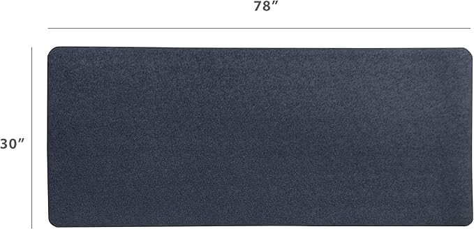 MotionTex Exercise Equipment Mat for Under Treadmill, Stationary Bike, Rowing Machine, Elliptical, Fitness Equipment, Home Gym Floor Protection, 30" x 78", Black