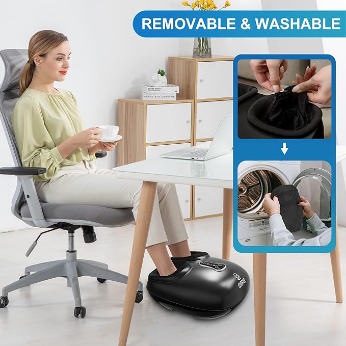 COMFIER Shiatsu Foot Massager Machine,Feet Massager for Plantar Fasciitis,Neuropathy Pain with Heat, Vibration,Rolling Compression,Gifts for Men,Women, Fits Size up to 13IN, Multiple Modes