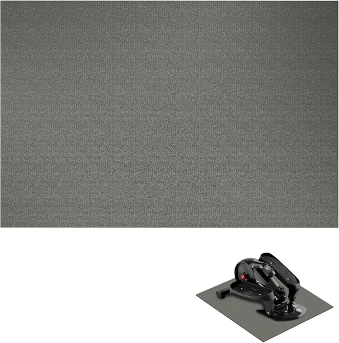 Non-Slip Mat for Under Desk Elliptical and Portable Floor Bike, Elliptical Mats for Seniors Home Sports Mats and Mini Elliptical Exercise Bikes, Ellipse Machine Mat