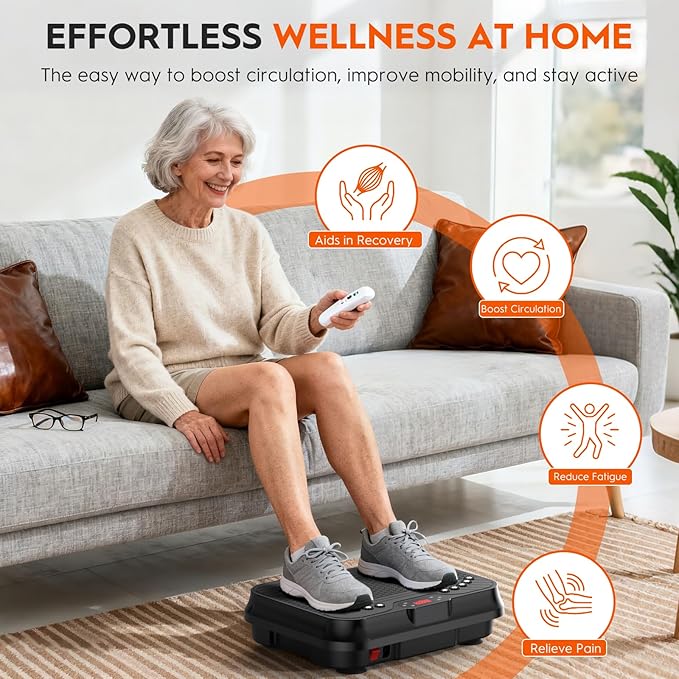 Vibration Plate Exercise Machine, Vibrating Plate for Lymphatic Drainage, 400 Lbs Capacity 250 Speed Levels Whole Body Fat Burner Weight Loss Shake Board, Vibrate Platform Machine
