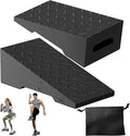 Squat Wedge, Heavy Duty Steel Squat Wedge Block, 2 Pcs Non-Slip Slant Board for Squats, 800 lbs Weight Capacity for Deeper Squats, Calf Raises, Weightlifting and Foot Stretches