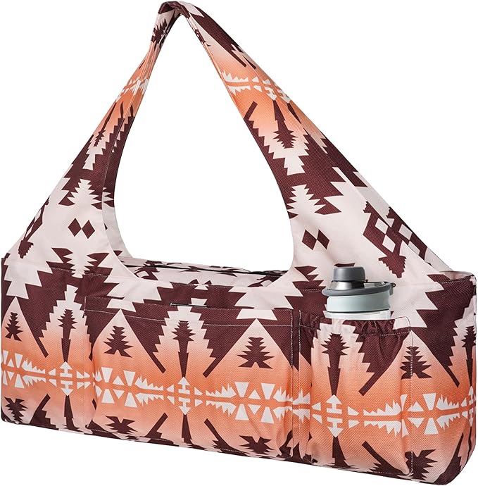 Yoga Mat Bag - Large Yoga Bag with Yoga Mat Strap, Zipper and Pockets - Yoga Bags and Carriers Fits All Your Stuff - Personalized Yoga Mat Bags for Women Fits Most Size Mats