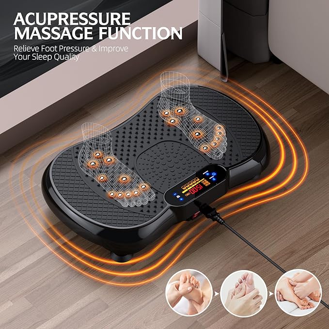 Vibration Plate Exercise Machine, Lymphatic Drainage Machine for Weight Loss, Shake Vibrating Plate Full Body Workout Fitness Platform, Vibration Board For Shaping Wellness,Home Sport Gym-330lbs