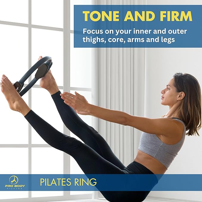 ProBody Pilates Fitness Circle – 14 Inch Pilates Ring for Focusing on Toning Inner Thighs, Arms, and Core