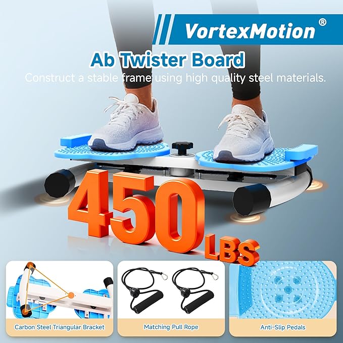Waist Twisting Machine, Ab Twister Board, Waist Twister, Waist Twisting Fitness Tool, Waist Twister for Women Belly Fat - Ultra-Quiet 20dB Home Fitness Board with Foot Massage