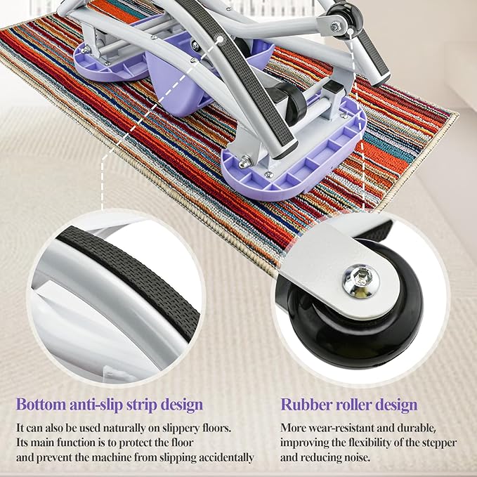 Rock Stepper, Side to Side Rocker Stepper Machine, Low-Impact Lateral Steppers for Knees and Joints, U-Shaped Rock Stepper Machine for Home Workout