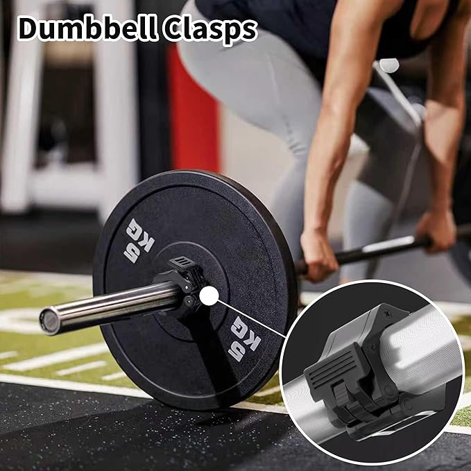 4 Pack Dumbbell Barbell Clamps 30mm, Quick Release Weight Bar Collars, Secure Locking Barbell Clips for Weightlifting, Workout, Strength Training & Fitness Accessories