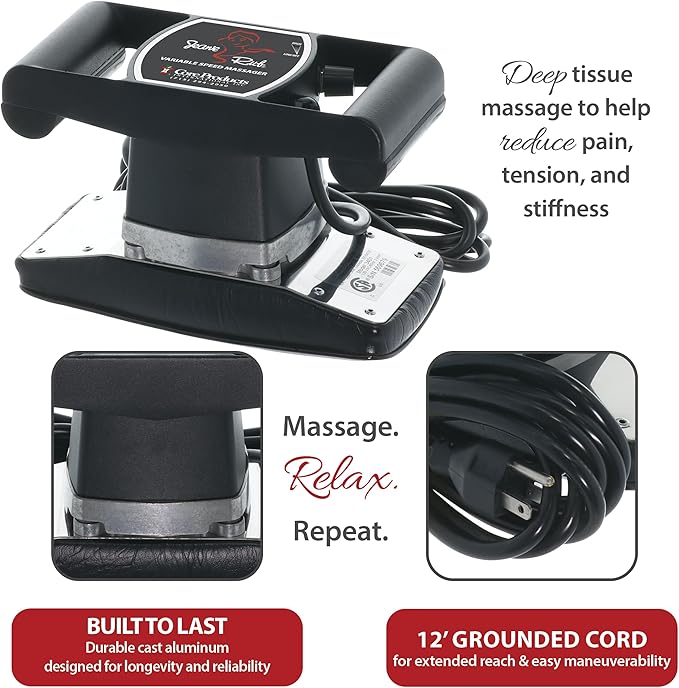 Core Products Jeanie Rub Variable Speed Massager, Deep Tissue Back Massager for Pain Relief, Body Massager for Shoulder Massage, Lumbar, Neck, Lower Back & Cellulite Massage