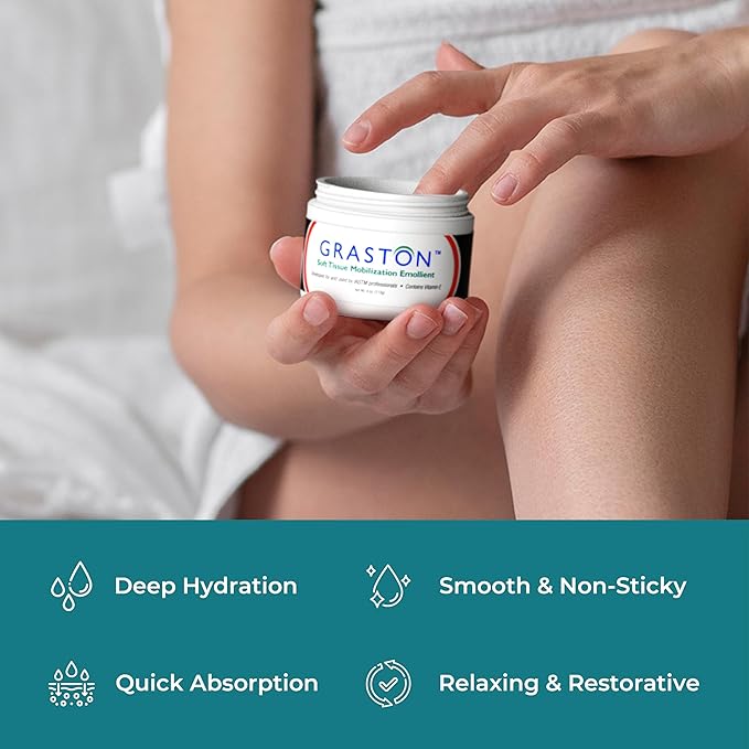 Graston Technique Vitamin E Enriched Emollient Cream - 4oz Jar, Ideal for IASTM Massage Lotion & Massage Cream, Perfect Vitamin E Cream for Massage and Physical Therapy, 6-Pack
