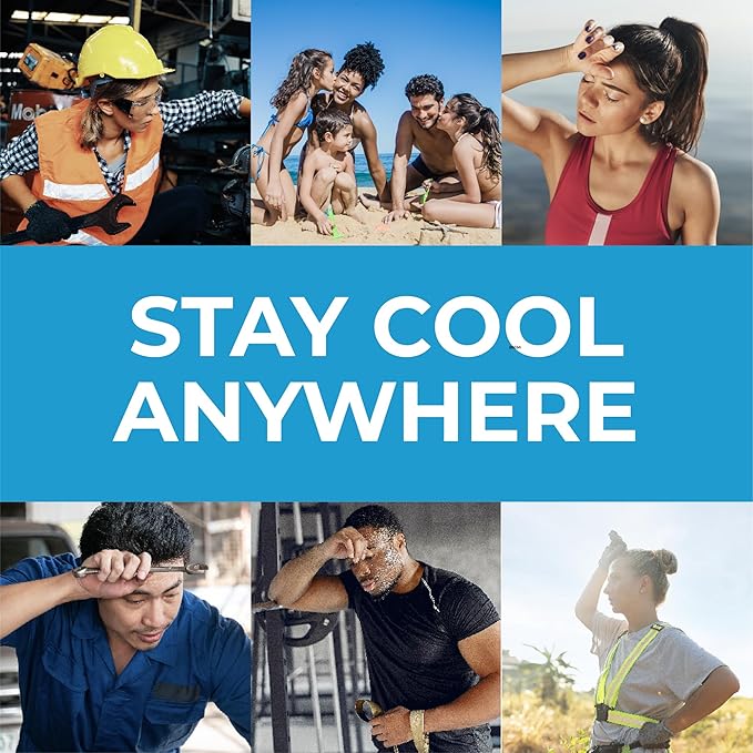 SHAKEitCOOL Original Cooling Towel – Be Cool in Style - Heat Relief, Soft, Lightweight, Sun Protection, Easy Clean - Perfect for Biking, Running, Yoga, Gym, Gardening - Vintage Yellow