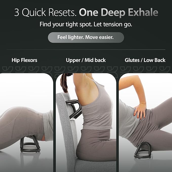 KOA KOAPRO Psoas and Hip Hook Release Tool for Iliacus and Hip Flexor; Alleviate Pain and Tension, Targeted Deep Tissue Massager for Back, Core, Iliopsoas, Piriformis etc., Boost Relief and Recovery