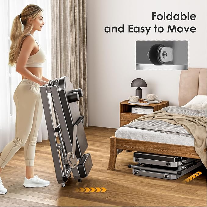 soges Foldable Pilates Reformer Machine for Home Gym, Pilates Workout Equipment for Beginner, Cardio Fitness High Strength Rebounder