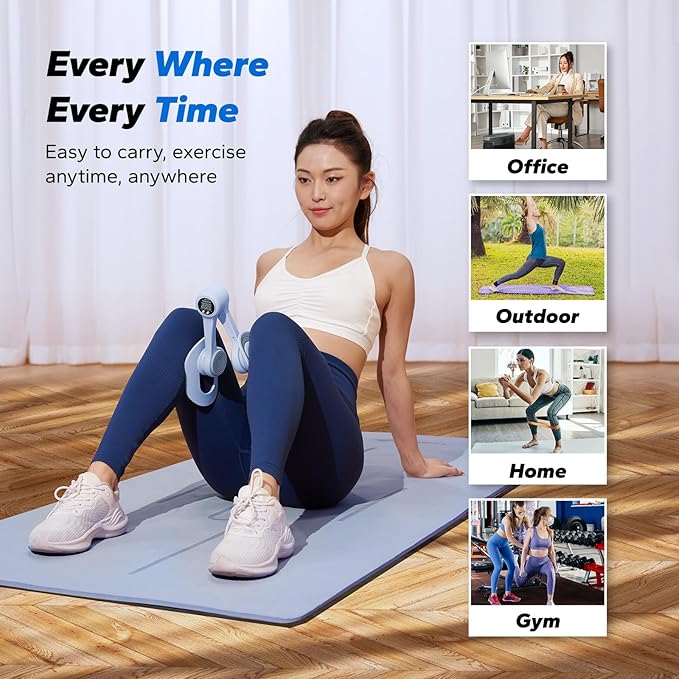 MERACH Thigh Trainer, Pelvic Floor Exercise Devices with Display Counter, Inner Thigh Exerciser for Women, Home Fitness Equipment for Hip/Leg/Butt