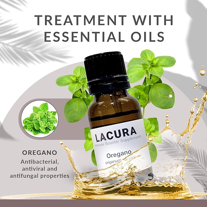 Lacura Organic Oil of Oregano Drops - Organic Oregano Oil Herbal Extract for Immune Defense - Essential Oil for Respiratory Support - 15mL