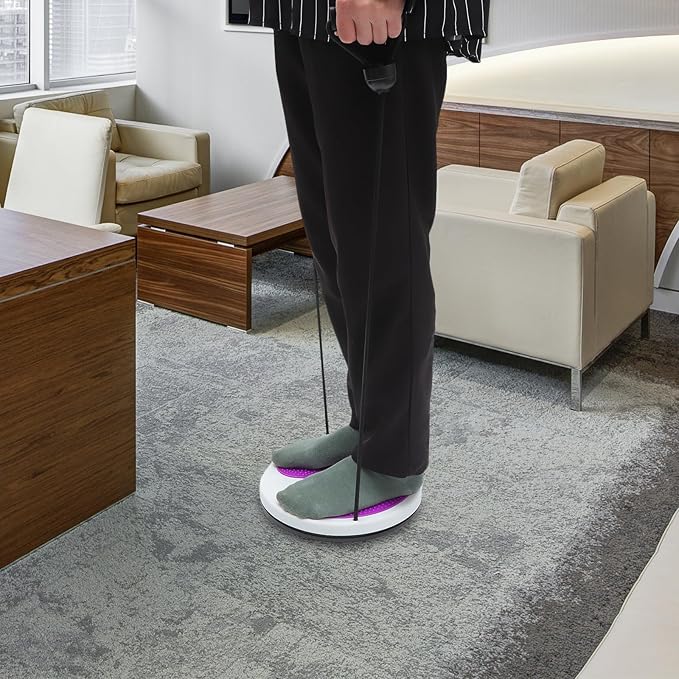 VOSAREA Waist Twisting Disc Fitness Twisting Board Plastic Slimming Machine with Rope, Purple Waist and Abdominal Exercise Equipment for Personal Core Strength Training