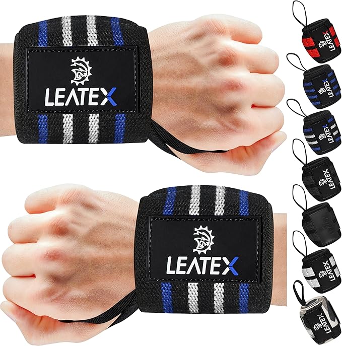 Weight Lifting Wrist Wraps 18" Wrist Support with Heavy Duty Thumb Loop - Best Gym Wrist Wraps for Powerlifting Competition, Strength Training, Bodybuilding - for Men & Women