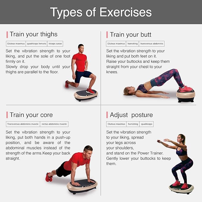 Bodysculpture Exercise Vibration Plate Machine Full Body Workout Compact Size Platform.