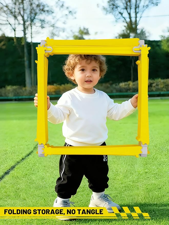 Tangle-Free Agility Ladder for Kids/Athletic – Multi-Use Speed Training Ladder for Footwork Drills/Football/Soccer/Boxing - Agility Equipment for Workout/Exercise/Fitness – 10 Rung