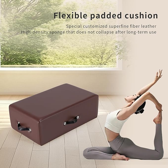 Foldable Oak Wood Pilates Reformer Machine with Reformer Box & Jump Board for Home, Studio, Gym & Yoga - 12-Level Resistance, Adjustable Shoulder Pad, Lightweight Aluminum Frame & PU Leather Carriage
