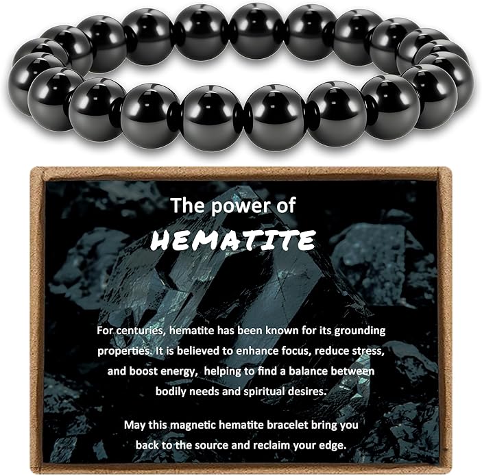 Copper Bracelet for Women and Men, Copper Magnetic Bracelet with 3500 Gauss Magnet Beads as Birthday Gifts, Hematite Jewelry Pulsera De Cobre para Mujer for Parents Anniversary Jewelry Gift