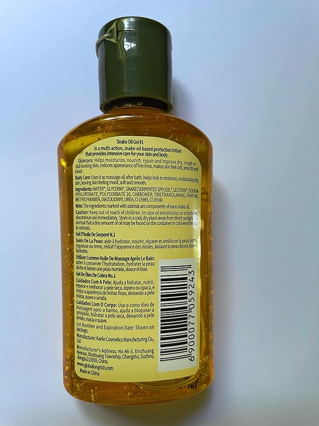Longrich Snake Oil Gel- Massage Oil/ Lotion 80ML, Gold