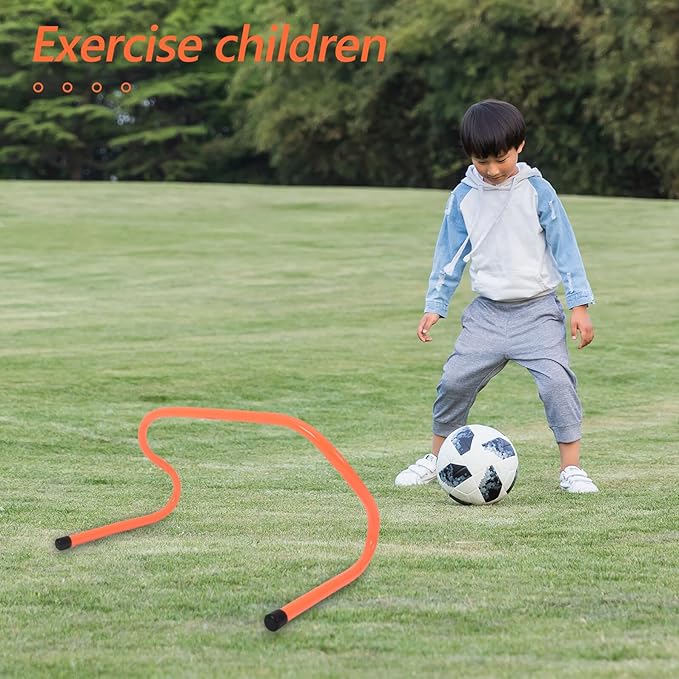 PRETYZOOM 2pcs Plastic Agility Speed Hurdles 23cm Wear-Resistant Running Training Equipment for Youth Football Soccer Conditioning