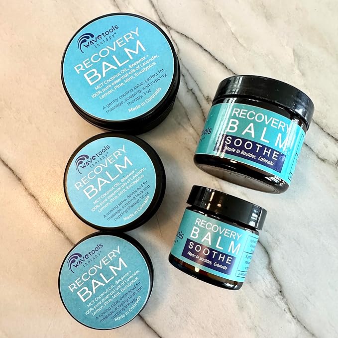 Wave Tools All Natural Recovery Balm Soothe Small Batch Pure Essential Oils Ideal for Massage in Metal Tin
