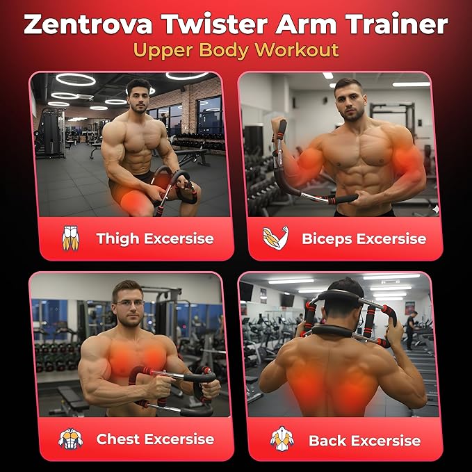 Twister Arm Trainer Adjustable Resistance (30–140 lbs) – Upper Body Strength Trainer for Chest, Arms & Grip, Portable Home Exercise Equipment for Men & Women
