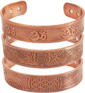 Touchstone copper bracelets | gift for men women |adjustable 100% pure solid real magnetic jewelry | handmade bracelet set combo | rope braided tibetan bangles.