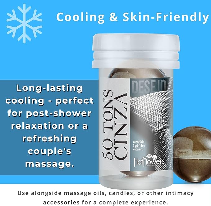 Hot Ball Passion Kit – 4 Massage Oil Balls: Desire, Passion, Climax & Chinesa Sphere – Cooling, Warming & Pulsing Sensations – 2 Capsules Each – Skin-Friendly Massage Gel