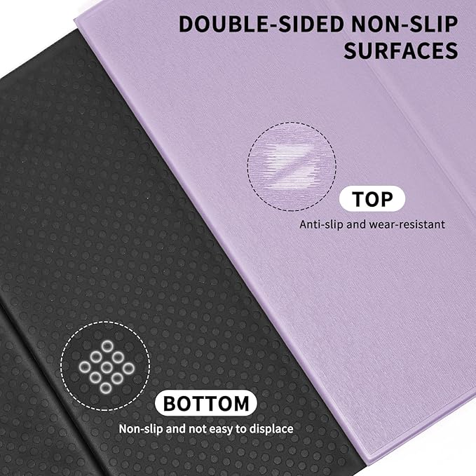 Foldable Yoga Mat Extra Thick & Large (74" x 31.5" x 0.32"), Double-Sided Non Slip & Lightweight Fitness Mat, 8mm Thick Wide Exercise Mats for Woman Man Kids, Portable Workout Mats for Travel, Studio or Home Use