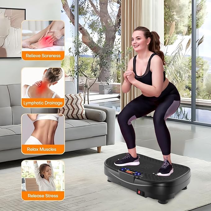 Vibration Plate Exercise Machine Whole Body Workout Vibration Fitness Platform for Home Fitness with Remote Control