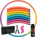 Weighted Fitness Hoop for Adults, 2.8 lb, Large Adjustable Size for Core Workouts and Weight Loss Support, 8 Detachable Sections