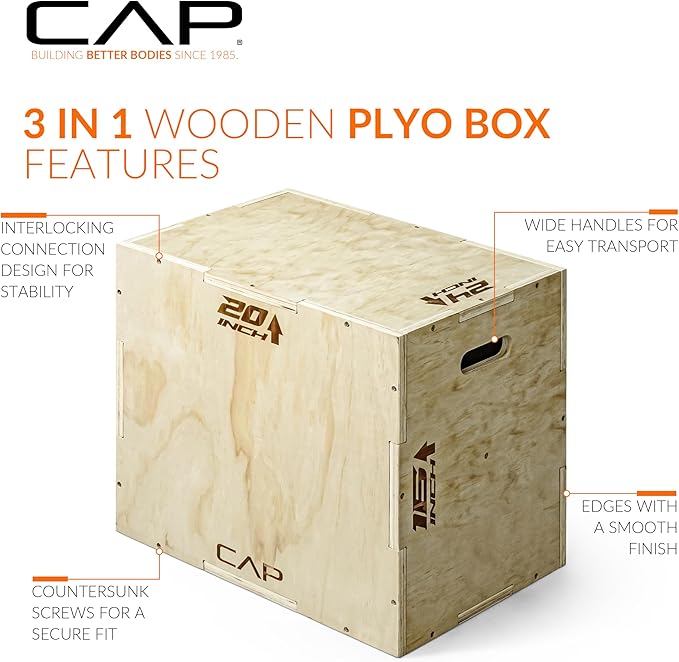 CAP Barbell 3-in-1 Plyometric Box | Multiple Styles and Sizes