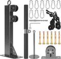 Wall Mount Stand with Pulley Cable Attachment for Arm Strength Training and Workout Equipment