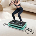 Vibration Plate Exercise Machine, Full Body Shake Plate Vibration Platform Machines for Lymphatic Drainage, Vibration Plates for Weight Loss Home Fitness Equipment with Resistance Bands